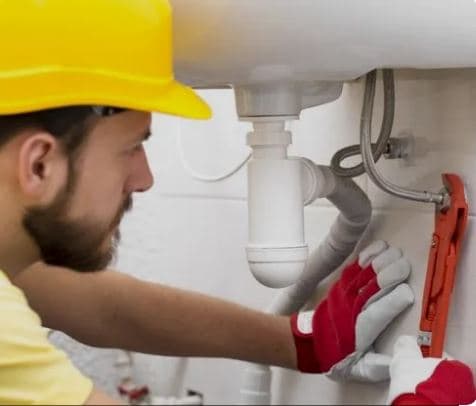 Detalhe de obra com aplicação hidráulica